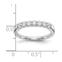14k White Gold 3/4 ct Lab Grown Diamond VS/SI+ G+ 7 Stone Complete Band