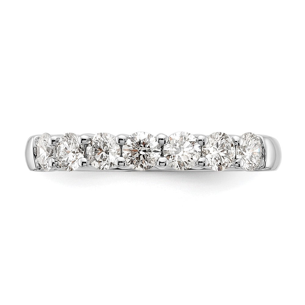 14k White Gold 1 ct Lab Grown Diamond VS/SI+ G+ 7 Stone Complete Band