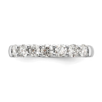 14k White Gold 1 ct Lab Grown Diamond VS/SI+ G+ 7 Stone Complete Band