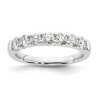 14k White Gold 1 ct Lab Grown Diamond VS/SI+ G+ 7 Stone Complete Band