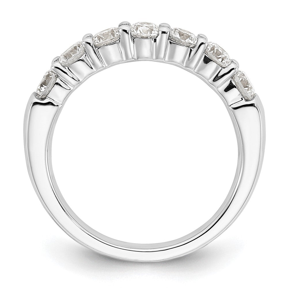 14k White Gold 1 1/5 ct Lab Grown Diamond VS/SI+ G+ 7 Stone Complete Band