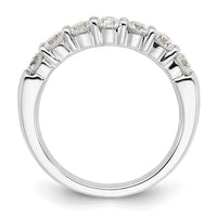 14k White Gold 1 1/5 ct Lab Grown Diamond VS/SI+ G+ 7 Stone Complete Band