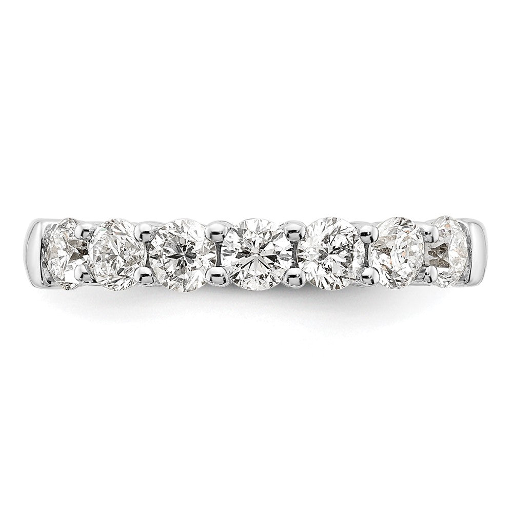 14k White Gold 1 1/5 ct Lab Grown Diamond VS/SI+ G+ 7 Stone Complete Band