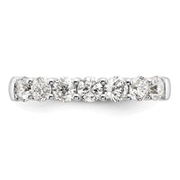 14k White Gold 1 1/5 ct Lab Grown Diamond VS/SI+ G+ 7 Stone Complete Band
