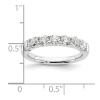 14k White Gold 1 1/5 ct Lab Grown Diamond VS/SI+ G+ 7 Stone Complete Band