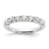 14k White Gold 1 1/5 ct Lab Grown Diamond VS/SI+ G+ 7 Stone Complete Band