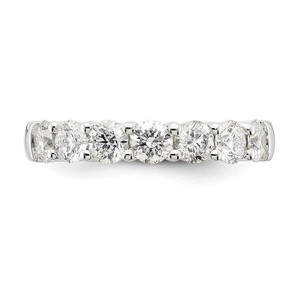 14k White Gold 1 5/8 ct Lab Grown Diamond VS/SI+ G+ 7 Stone Complete Band