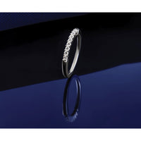 14k White Gold 1/2 ct Lab Grown Diamond VS/SI+ G+ 9 Stone Complete Band