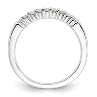 14k White Gold 1/5ct Lab Grown Diamond VS/SI+ G+ 9 Stone Complete Band
