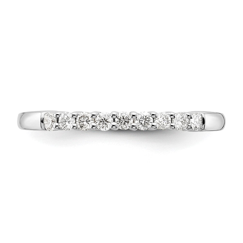 14k White Gold 1/5ct Lab Grown Diamond VS/SI+ G+ 9 Stone Complete Band