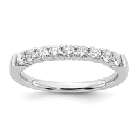14k White Gold 1/2 ct Lab Grown Diamond VS/SI+ G+ 9 Stone Complete Band