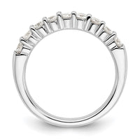 14k White Gold 3/4 ct Lab Grown Diamond VS/SI+ G+ 9 Stone Complete Band