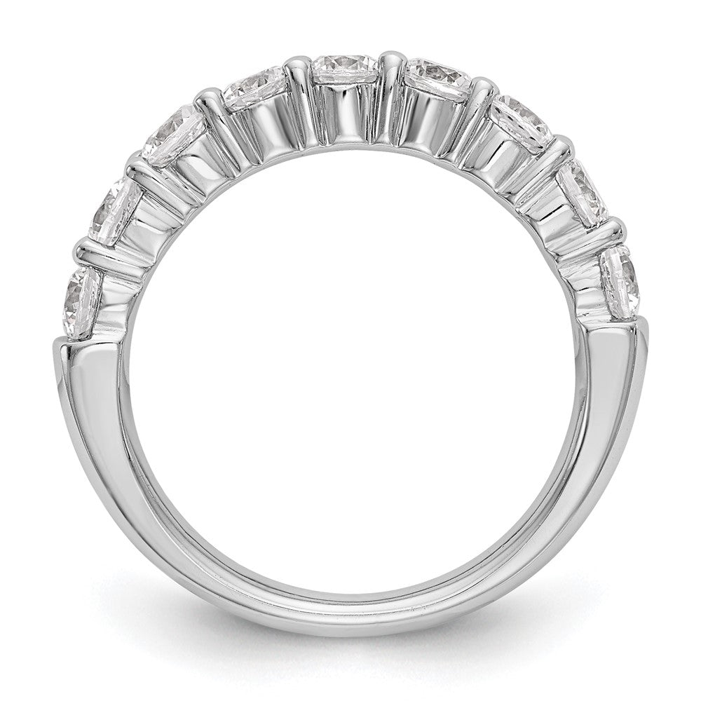 14k White Gold 1 ct Lab Grown Diamond VS/SI+ G+ 9 Stone Complete Band