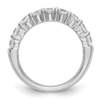 14k White Gold 1 ct Lab Grown Diamond VS/SI+ G+ 9 Stone Complete Band