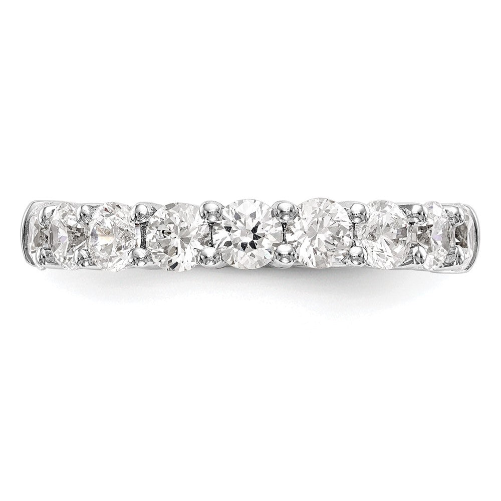 14k White Gold 1 ct Lab Grown Diamond VS/SI+ G+ 9 Stone Complete Band
