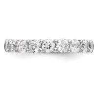 14k White Gold 1 ct Lab Grown Diamond VS/SI+ G+ 9 Stone Complete Band