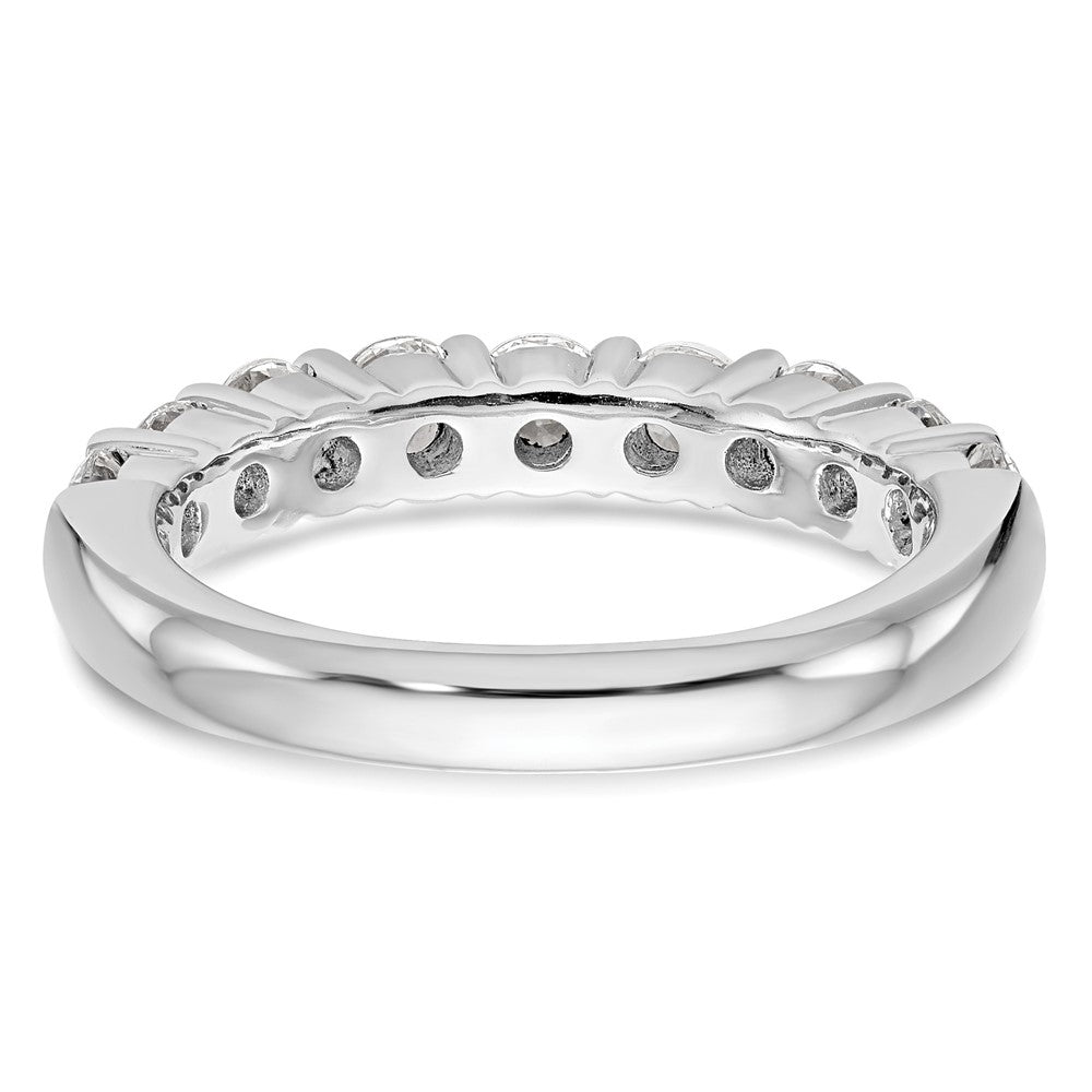 14k White Gold 1 ct Lab Grown Diamond VS/SI+ G+ 9 Stone Complete Band