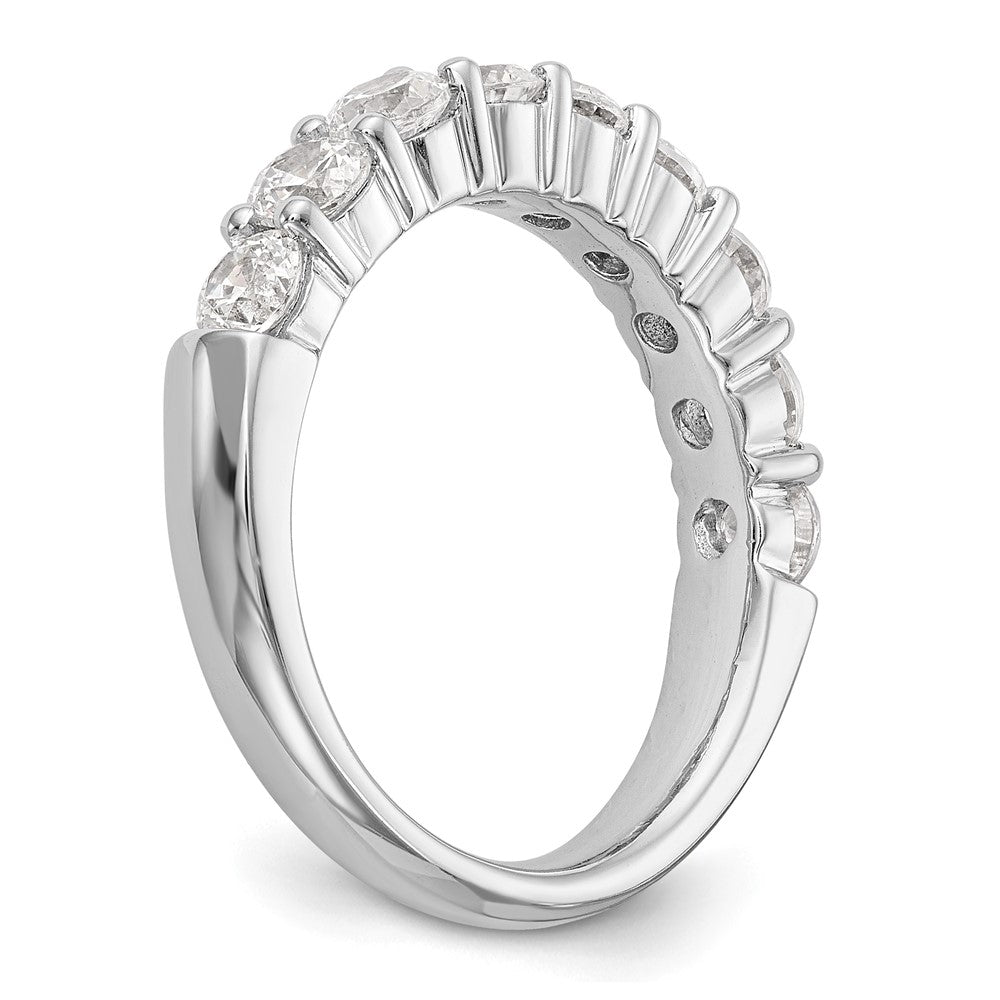 14k White Gold 1 ct Lab Grown Diamond VS/SI+ G+ 9 Stone Complete Band