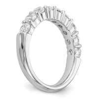 14k White Gold 1 ct Lab Grown Diamond VS/SI+ G+ 9 Stone Complete Band