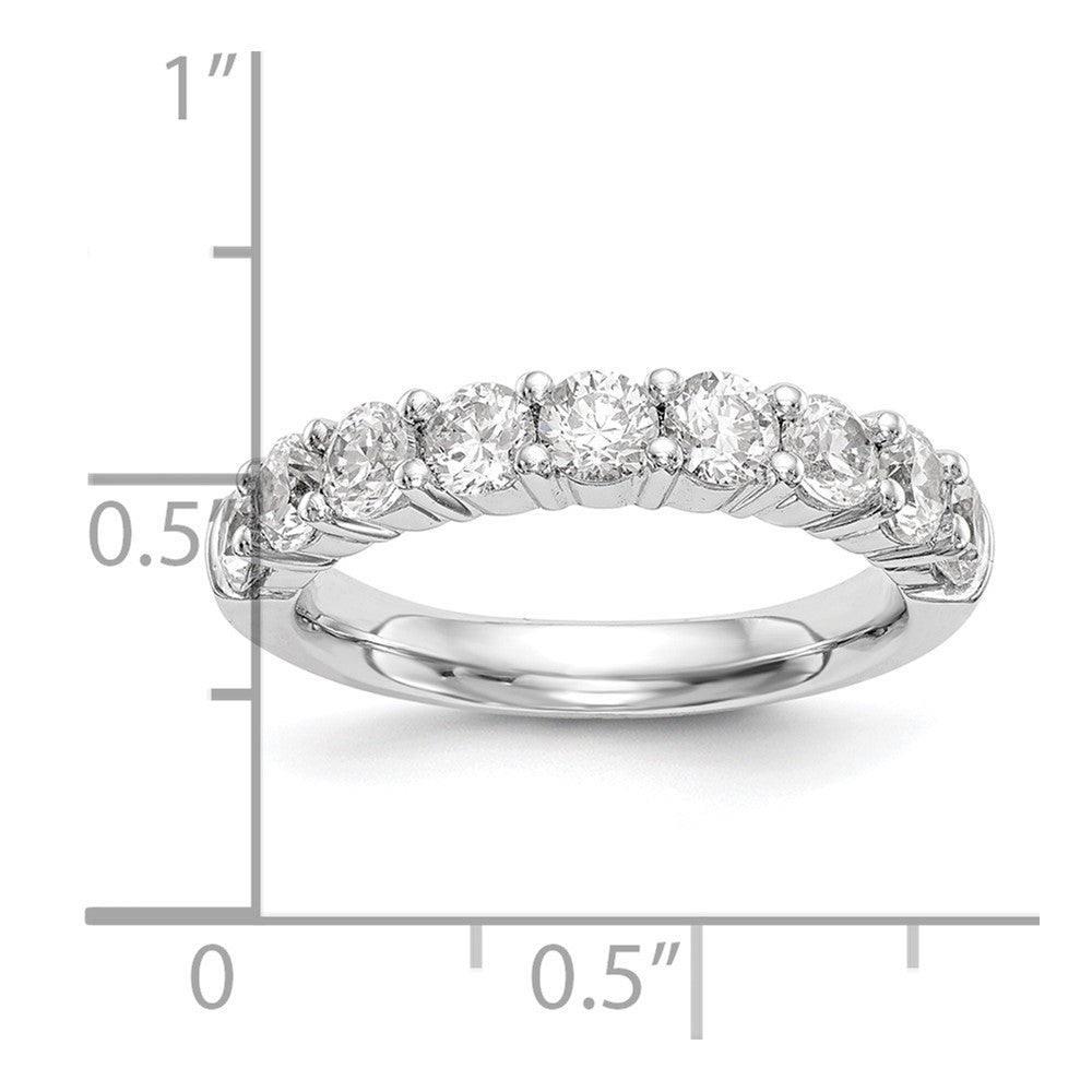 14k White Gold 1 ct Lab Grown Diamond VS/SI+ G+ 9 Stone Complete Band