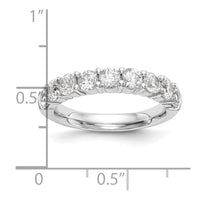 14k White Gold 1 ct Lab Grown Diamond VS/SI+ G+ 9 Stone Complete Band