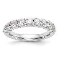 14k White Gold 1 ct Lab Grown Diamond VS/SI+ G+ 9 Stone Complete Band