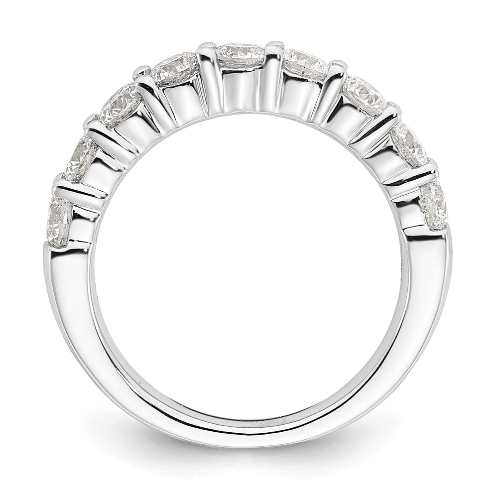 14k White Gold 1 5/8 ct Lab Grown Diamond VS/SI+ G+ 9 Stone Complete Band