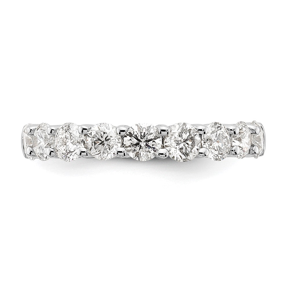 14k White Gold 1 5/8 ct Lab Grown Diamond VS/SI+ G+ 9 Stone Complete Band