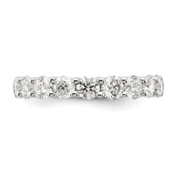 14k White Gold 1 5/8 ct Lab Grown Diamond VS/SI+ G+ 9 Stone Complete Band