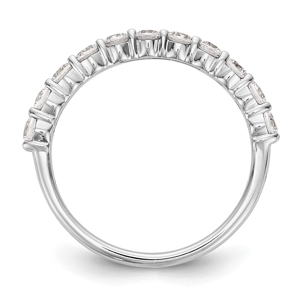 14k White Gold 3/4 ct Lab Grown Diamond VS/SI+ G+ 11 Stone Complete Band