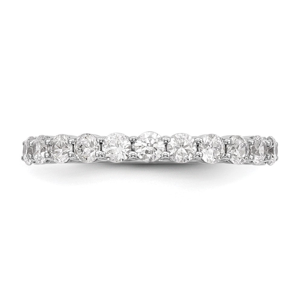 14k White Gold 3/4 ct Lab Grown Diamond VS/SI+ G+ 11 Stone Complete Band