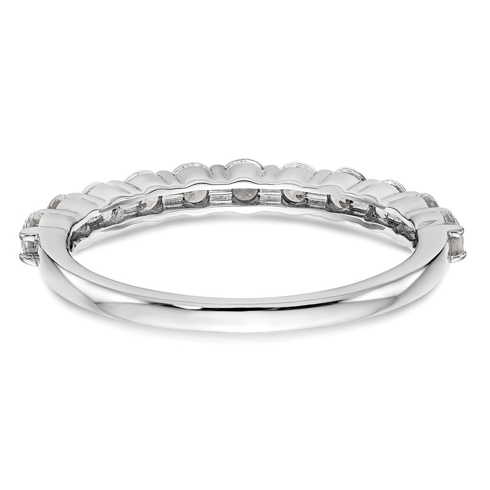 14k White Gold 3/4 ct Lab Grown Diamond VS/SI+ G+ 11 Stone Complete Band
