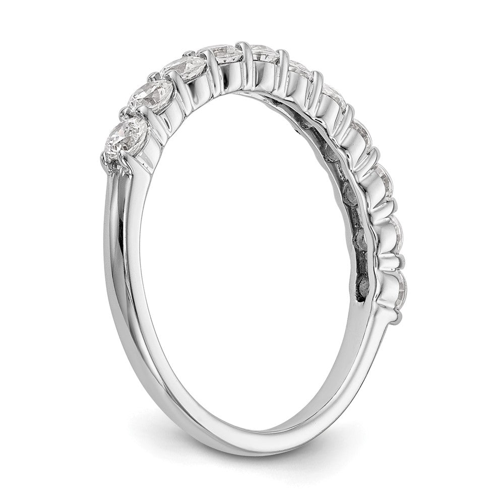 14k White Gold 3/4 ct Lab Grown Diamond VS/SI+ G+ 11 Stone Complete Band