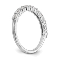 14k White Gold 3/4 ct Lab Grown Diamond VS/SI+ G+ 11 Stone Complete Band
