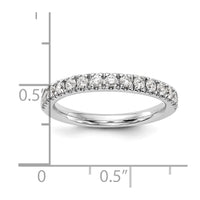 14k White Gold 1/2 ct Lab Grown Diamond VS/SI+ G+ Complete Band