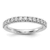 14k White Gold 1/2 ct Lab Grown Diamond VS/SI+ G+ Complete Band