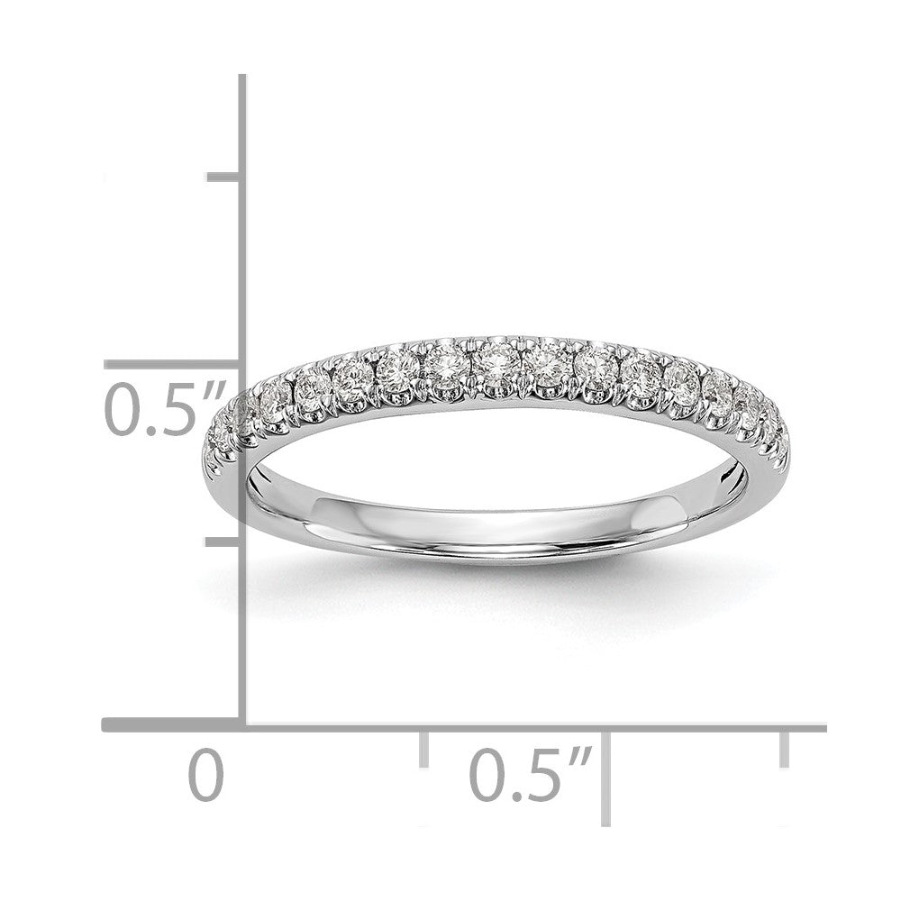 14k White Gold 3/8 ct Lab Grown Diamond VS/SI+ G+ Complete Band