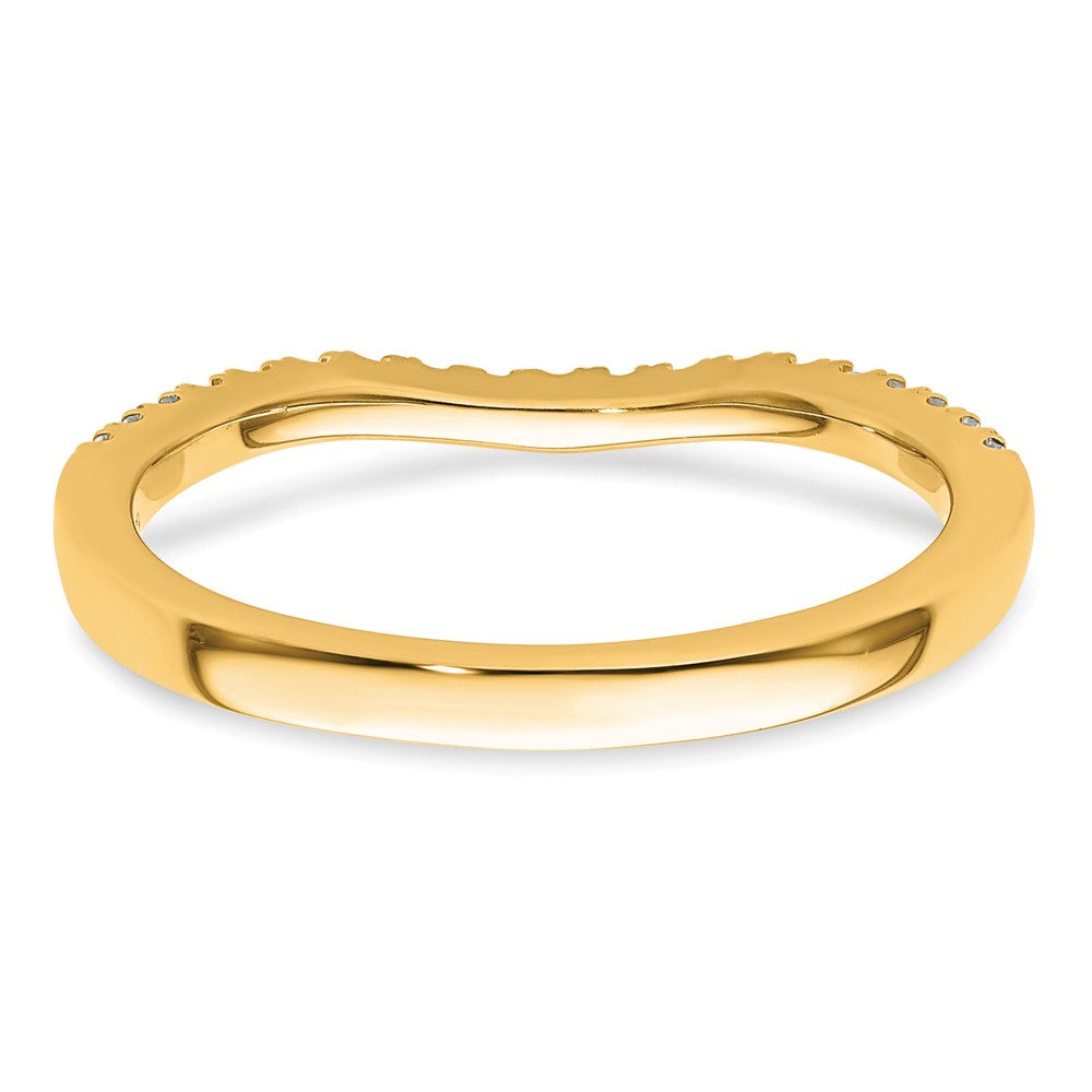 14k 1/5ct Lab Grown Diamond VS/SI+ G+ Complete Curved Band