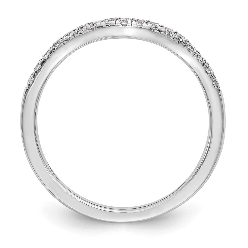 14k White Gold 1/5ct Lab Grown Diamond VS/SI+ G+ Complete Curved Band