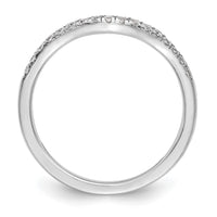 14k White Gold 1/5ct Lab Grown Diamond VS/SI+ G+ Complete Curved Band
