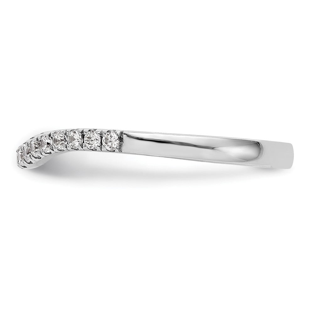 14k White Gold 1/5ct Lab Grown Diamond VS/SI+ G+ Complete Curved Band