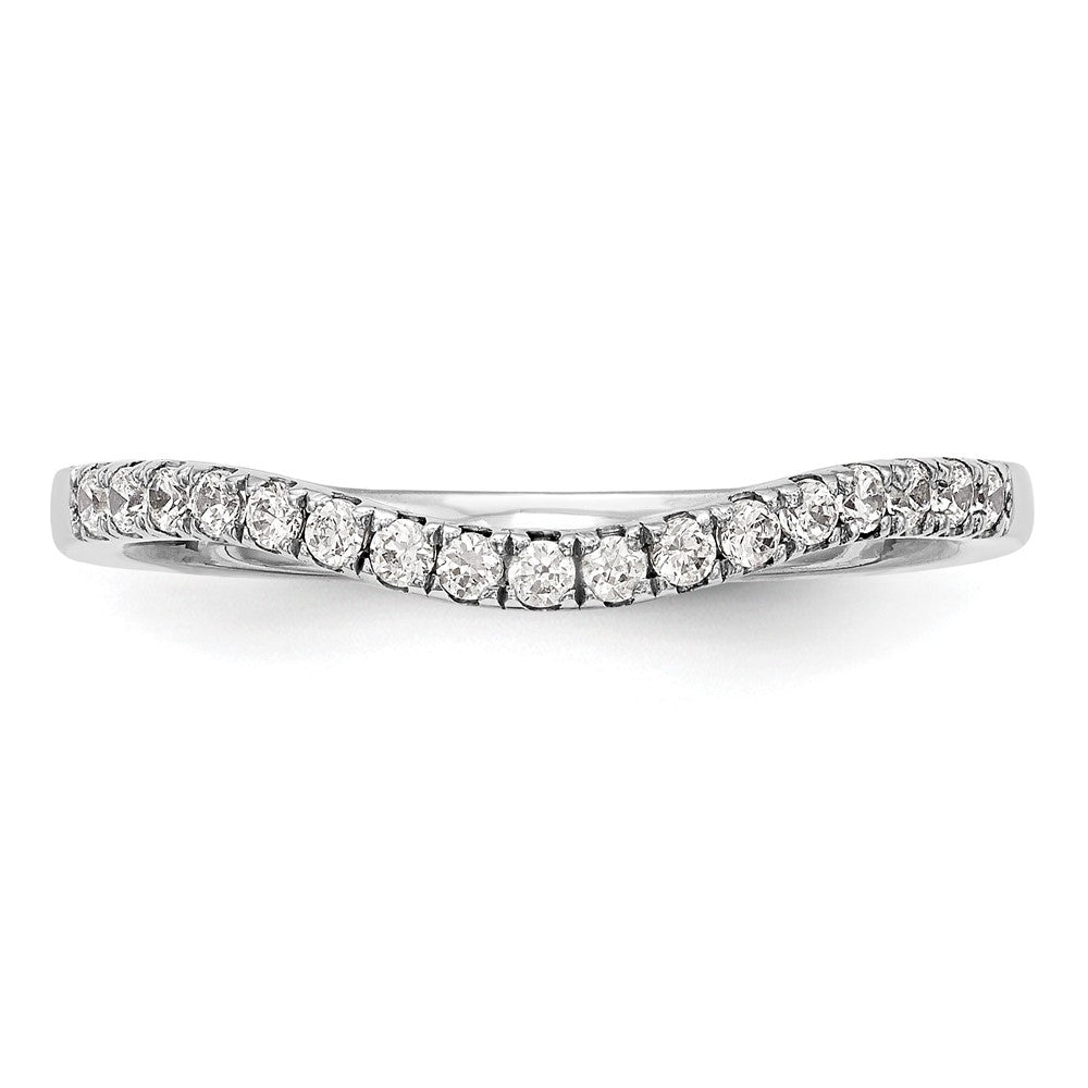 14k White Gold 1/5ct Lab Grown Diamond VS/SI+ G+ Complete Curved Band