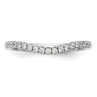 14k White Gold 1/5ct Lab Grown Diamond VS/SI+ G+ Complete Curved Band
