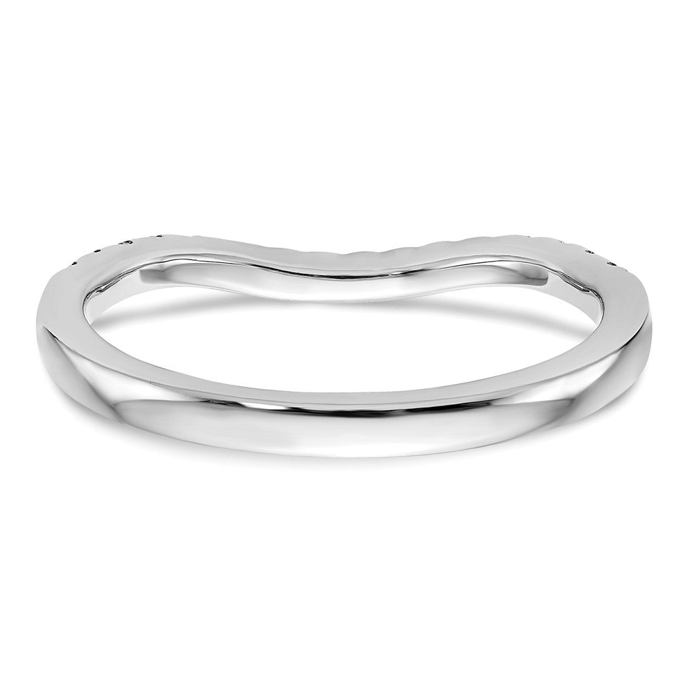 14k White Gold 1/5ct Lab Grown Diamond VS/SI+ G+ Complete Curved Band