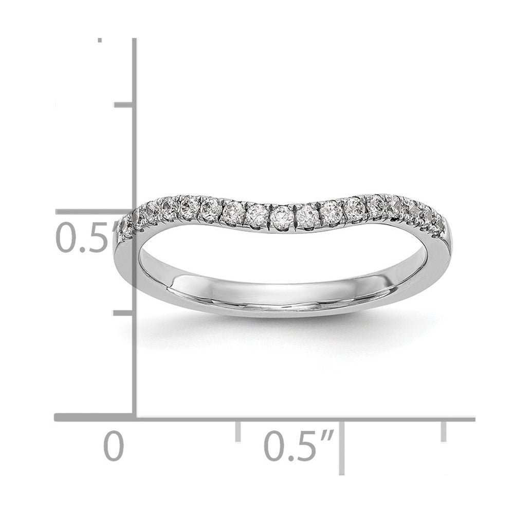 14k White Gold 1/5ct Lab Grown Diamond VS/SI+ G+ Complete Curved Band