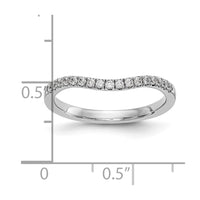 14k White Gold 1/5ct Lab Grown Diamond VS/SI+ G+ Complete Curved Band