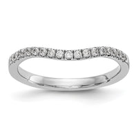 14k White Gold 1/5ct Lab Grown Diamond VS/SI+ G+ Complete Curved Band