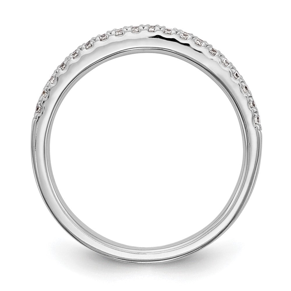 14k White Gold 3/8 ct Lab Grown Dia VS/SI+ G+ Complete Double Row Band
