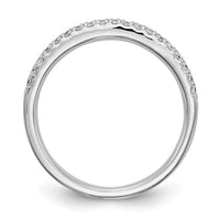 14k White Gold 3/8 ct Lab Grown Dia VS/SI+ G+ Complete Double Row Band