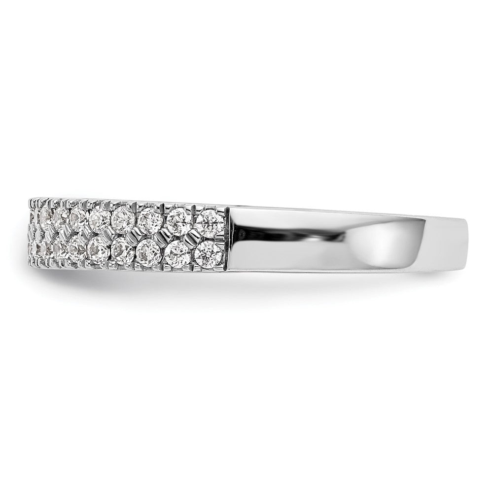 14k White Gold 3/8 ct Lab Grown Dia VS/SI+ G+ Complete Double Row Band